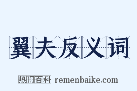 翼夫反义词是什么意思的图片